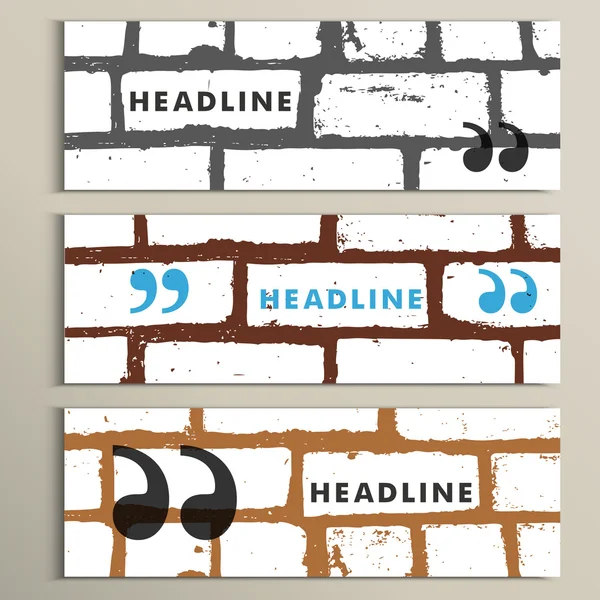 Bulle de parole sur un fond de mur de briques — Image vectorielle