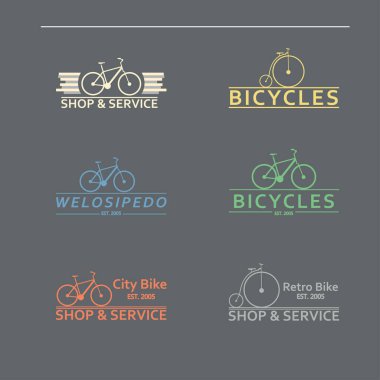 Basit düz vektör görüntüleri Bisiklet arka planda.