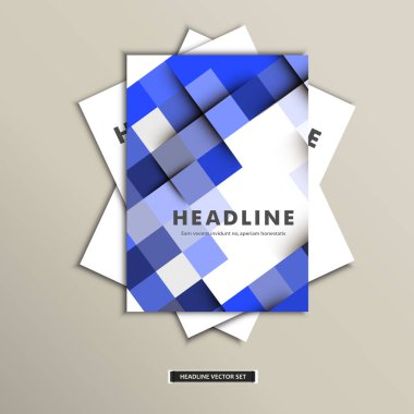 Broşürler arka plan kareler ES'ler ile ayarla.