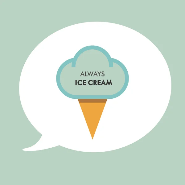 Icona gelato isolato su sfondo bianco — Vettoriale Stock