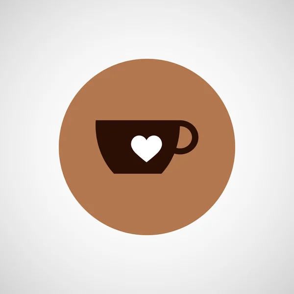 Diseño del vector de café. Icono de taza de café — Archivo Imágenes Vectoriales