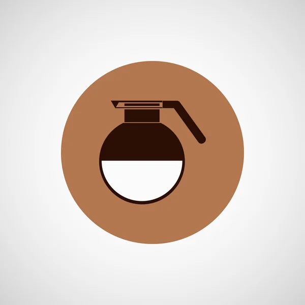 Diseño del vector de café. icono de cafetera — Archivo Imágenes Vectoriales