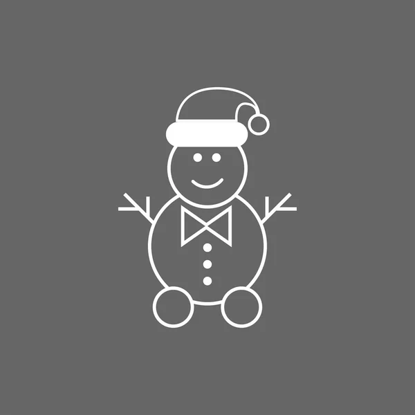 Ikona Narodzenie bałwan na sezon wakacyjny — Wektor stockowy