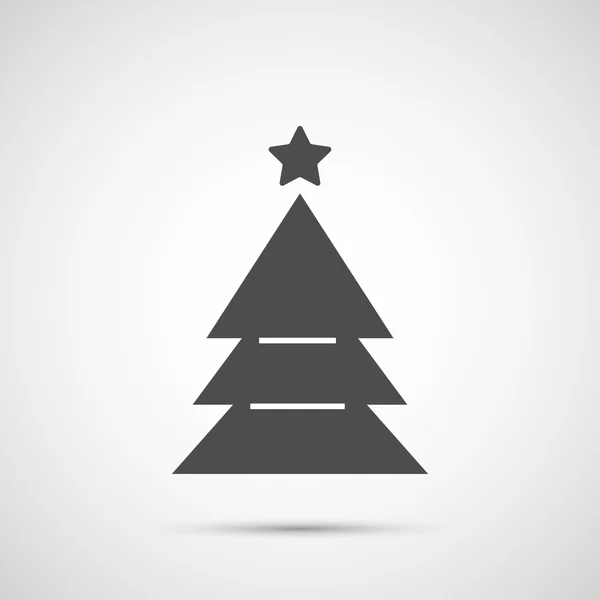 Icon Christmas tree for holiday season — Stock Vector