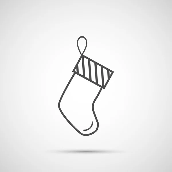 Icône chaussette de Noël pour la saison des fêtes — Image vectorielle