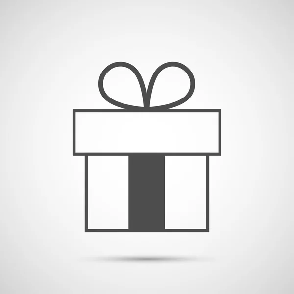 Icon Christmas gift box for holiday season — Stock Vector