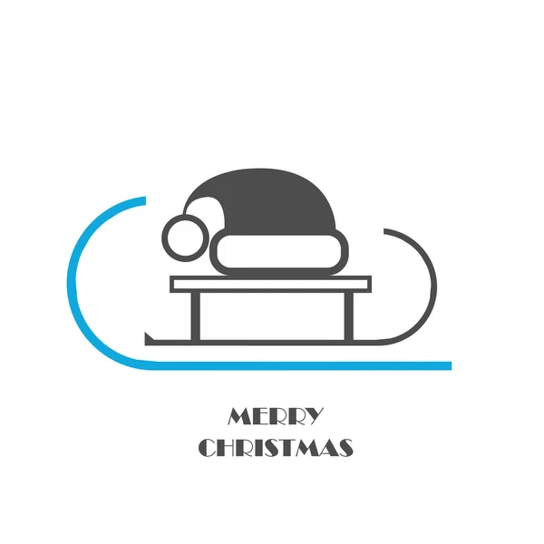 Vector KERSTMUTS op slad pictogram — Stockvector