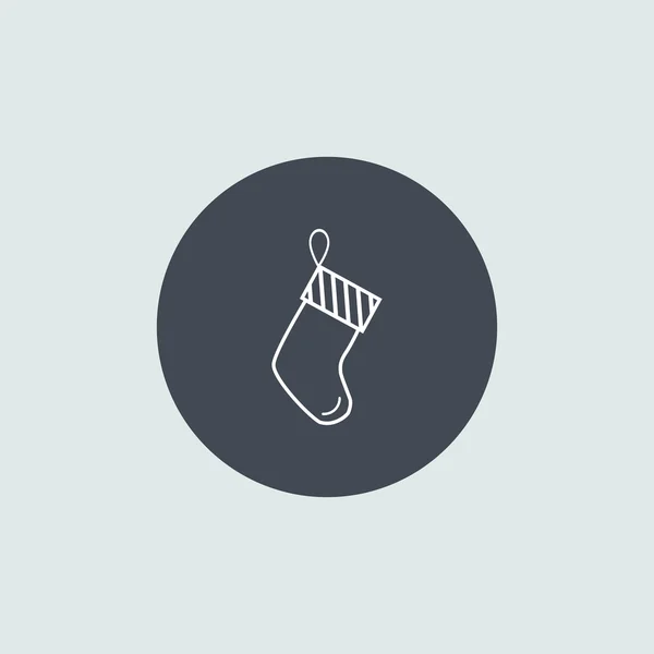 Icône chaussette de Noël pour la saison des fêtes — Image vectorielle