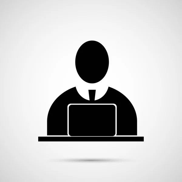 People vector design. Man at the computer icon — Stock Vector