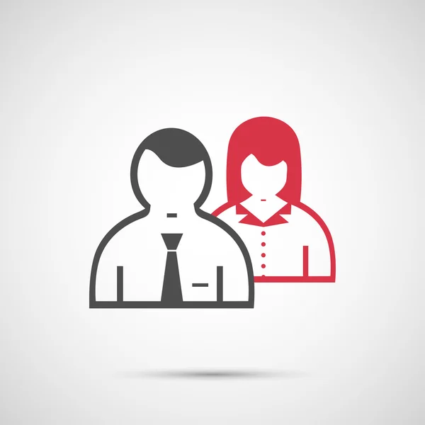 Diseño de vectores de personas. Hombre y mujer icono — Vector de stock