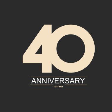 Soyut öğeler simgesiyle yıldönümü