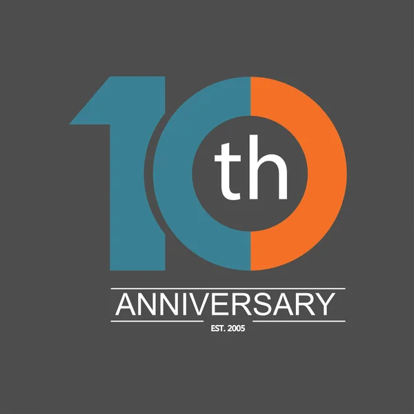 10 anniversary icon — Stock Vector