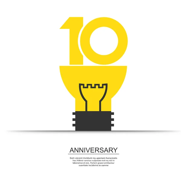 Anniversary icon with abstract elements — Stock Vector