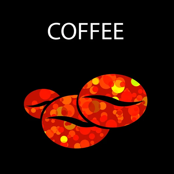 Diseño del vector de café. Icono de frijol — Archivo Imágenes Vectoriales