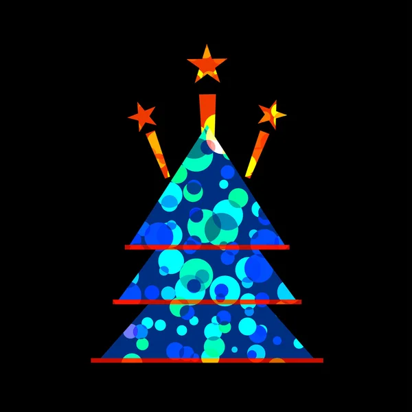 Icon Christmas tree for holiday season — Stock Vector