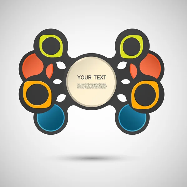 Abstracte vormen van de gekleurde achtergrond — Stockvector