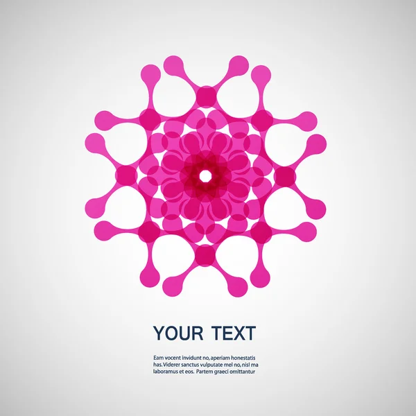 Icône technologie et molécules — Image vectorielle