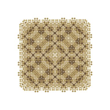 Doğulu desen biçimli vektör süslemeli beyaz arkaplan