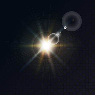 Karanlık bir arka plan üzerinde vektör parlak yıldız