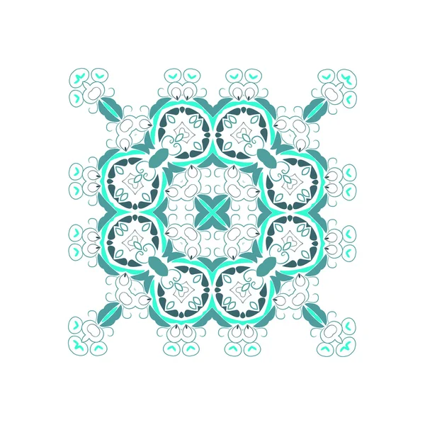 Fondo blanco ornamental vectorial con estilo de patrón oriental — Vector de stock