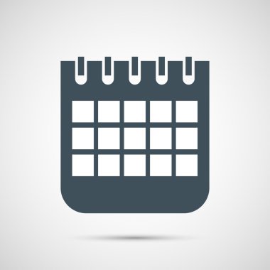 Beyaz arka plan üzerinde izole vektör takvim