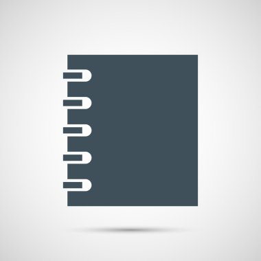 Beyaz arka plan üzerinde izole vektör notebok