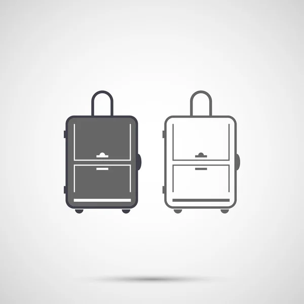 Simple design vector icon travel bag — Stock Vector