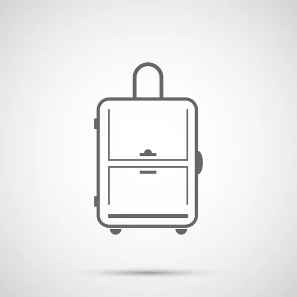 Einfaches Design Vektor Symbol Reisetasche — Stockvektor