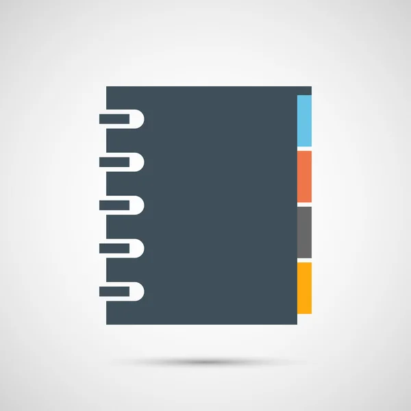 Vector notebok isolated on white background — Stock Vector