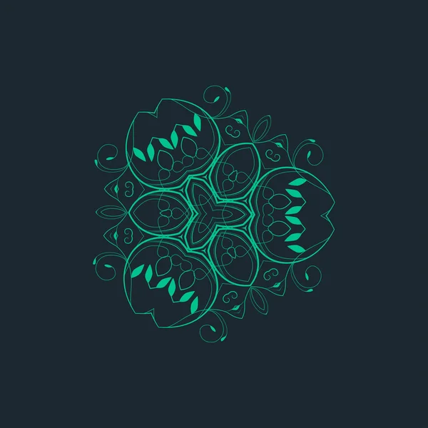 Fondo ornamental vectorial con estilo de patrón — Vector de stock