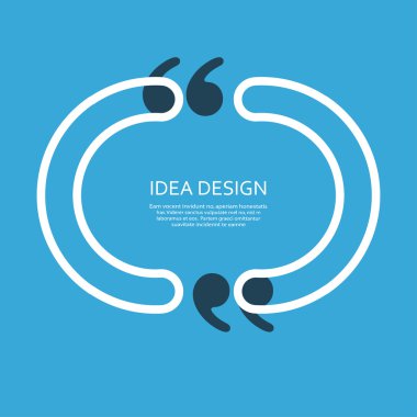 Vektör simge konuşma balonu ve tırnak