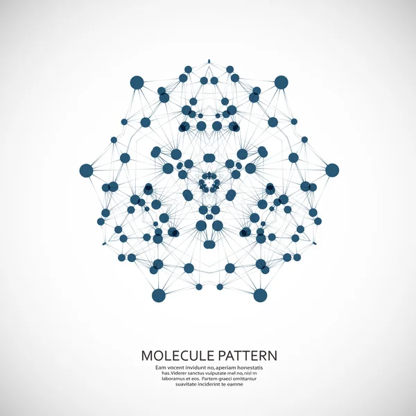 Vector background pattern network. Design dots and lines — Stock Vector