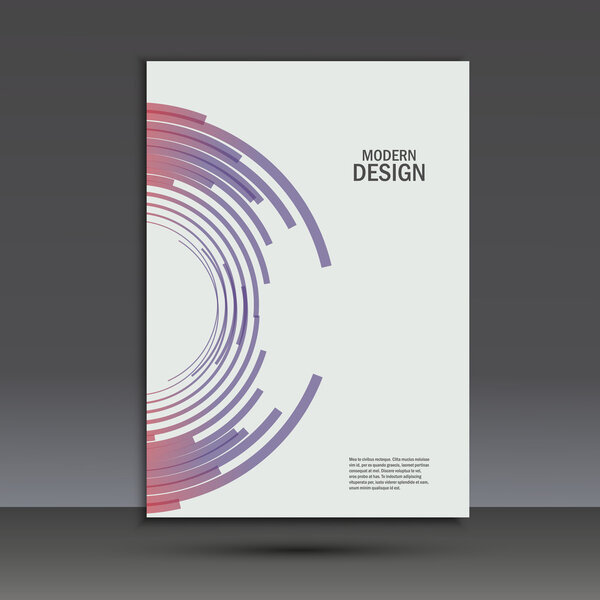 Vector color line twirl design. Cover template