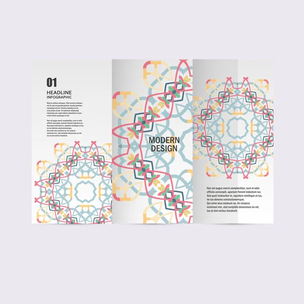 Patrón vectorial hermoso patrón en el producto impreso. Diseño para libros, banners, páginas publicitarias — Vector de stock