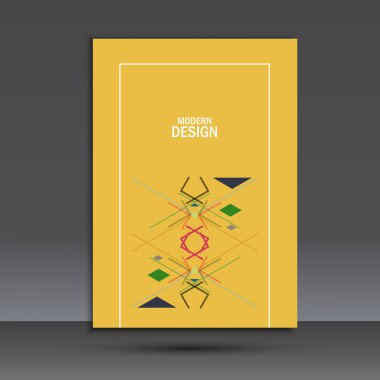 Şablonları geometrik soyut tasarımında A4. Modern vektör arka plan
