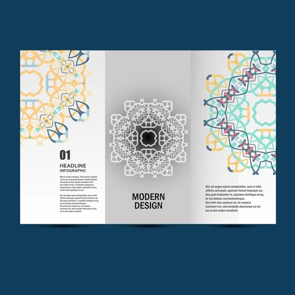 Patrón vectorial hermoso patrón en el producto impreso. Diseño para libros, banners, páginas publicitarias — Vector de stock
