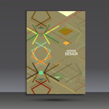 Şablonları geometrik soyut tasarımında A4. Modern vektör arka plan