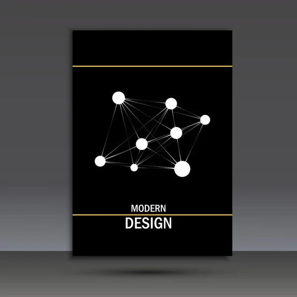 Estructura molecular abstracta vectorial. Diseño de plantilla de cubierta — Archivo Imágenes Vectoriales