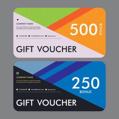 Modern desen hediye çeki şablonu. Vektör tasarımı