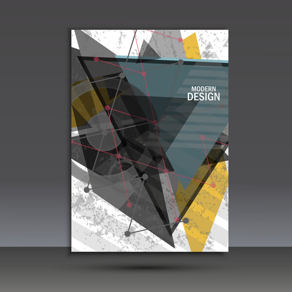 Brochure template with abstract geometric design
