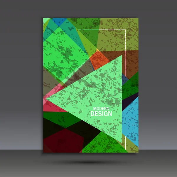 Broschürenvorlage mit abstrakter geometrischer Gestaltung — Stockvektor