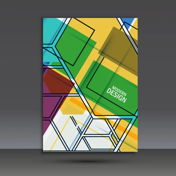 Шаблон брошури з абстрактним дизайном гексагонів — стоковий вектор