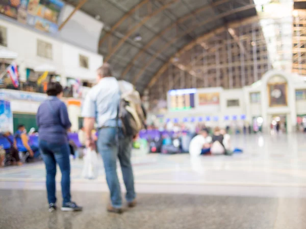 Sfondo sfocato nella stazione di trasporto — Foto Stock