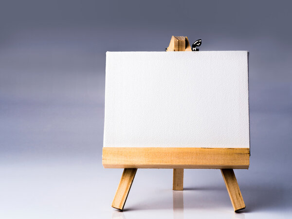 Small whiteboard on easel with space