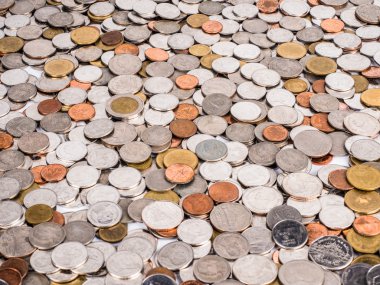 arka plan olarak metal madeni para kullanmak farklı türleri