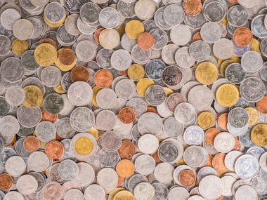 arka plan olarak metal madeni para kullanmak farklı türleri