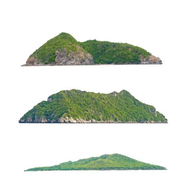 Ock Adası taş ve bazı küçük yeşil ağaçlar