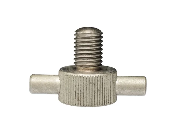 Used screw with handle head isolated on white — Stock Photo, Image