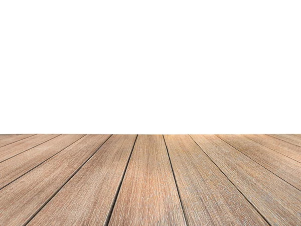 Wooden floor isolated on white — Stock Photo, Image