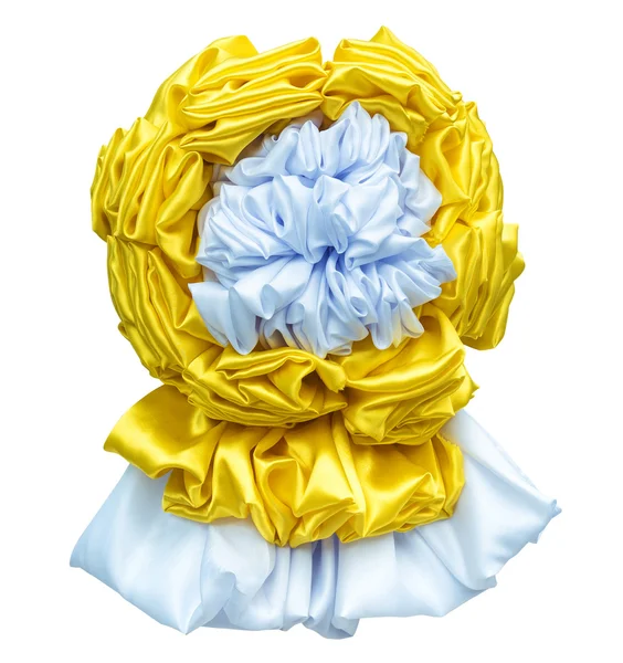 Silk fabric bow isolated on white — Stock Photo, Image